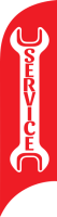 Red, Service Feather Flag, 80 cm x 300 cm
