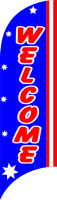 Blue, Welcome Feather Flag, 80 cm x 300 cm