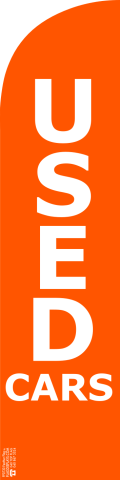Orange White, Used Cars Feather Flag