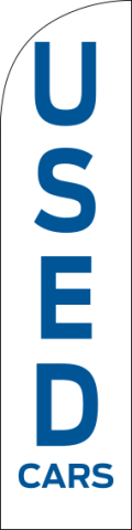 White Blue, Used Cars Feather Flag