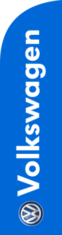 Blue, Volkswagen(logo), Volkswagen(acw),80x300cm