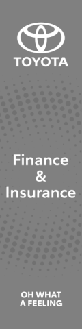 Gray, Toyota Finance & Insurance Flag