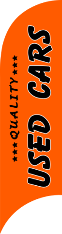Orange, Quality Used Cars,80x300cm