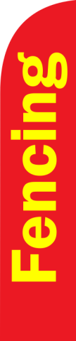 Red, Fencing Feather Flag