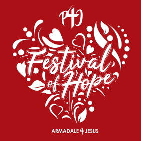 Red,Festival Of Hope(logo),150x150cm