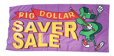 Big Dollar Saver Sale Flag 180x90cm