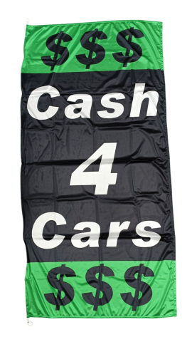 Cash 4 Cars Green 90x180cm