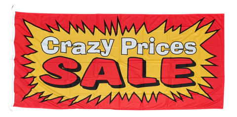 Crazy Prices Sale Flag 180x90cm