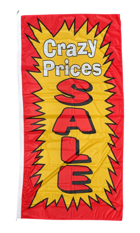 Crazy Prices Sale Flag 90x180cm