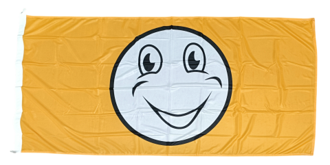Happy Face Flag Yellow 180x90cm