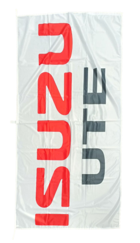 Isuzu UTE Flag White 90x180cm
