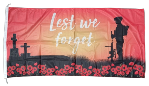 Lest We Forget Flag 180x90cm