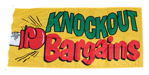 Knockout Bargains Flag, 180x90 cm