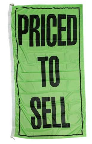 Priced To Sell Flag, 90x180 cm