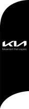Black, KIA Movement that Inspires Feather Flag