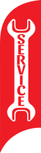 Red, Service Feather Flag, 80 cm x 300 cm