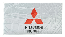 Mitsubishi Motors Flag, White, 180x90 cm