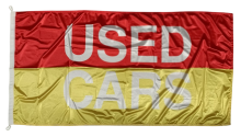 Used Cars Flag, Red-Yellow, 180x90 cm