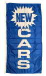New Cars Flag, Blue 90x180cm