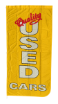 Yellow Quality Used Cars Flag, 90x180 cm