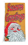 Seasons Greetings Flag 90x180cm Yellow